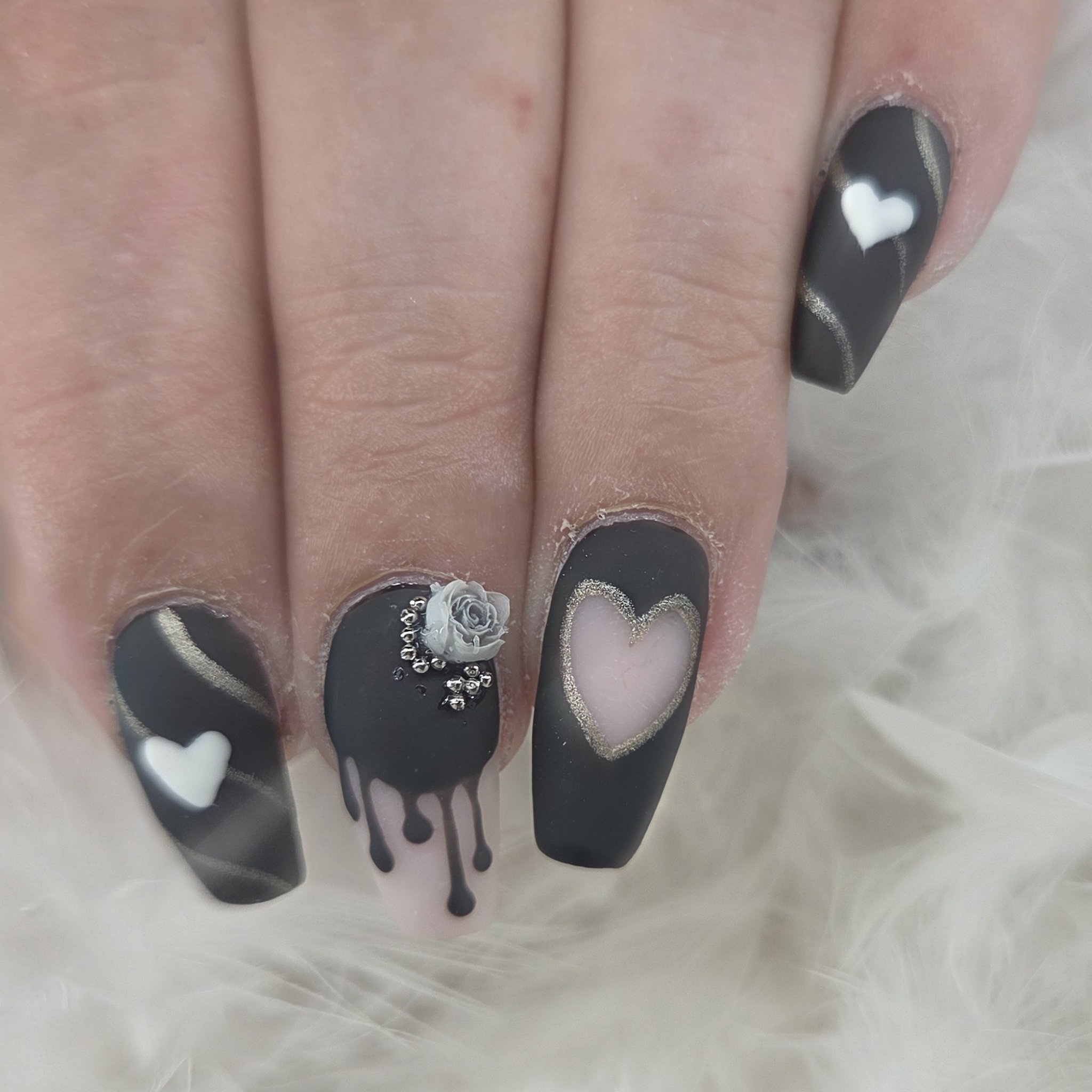 Nail art simple 5 doigts