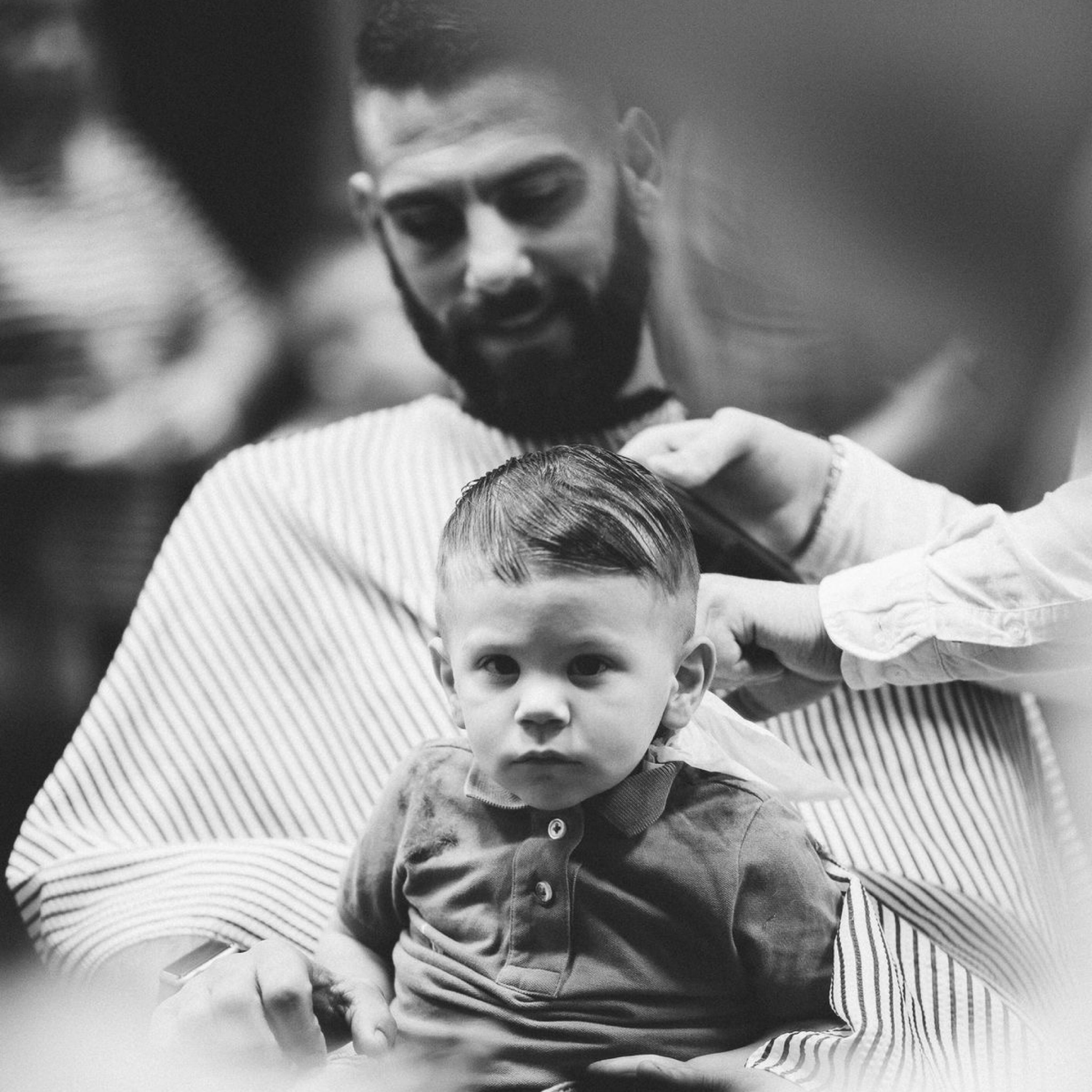 Father and Son haircut