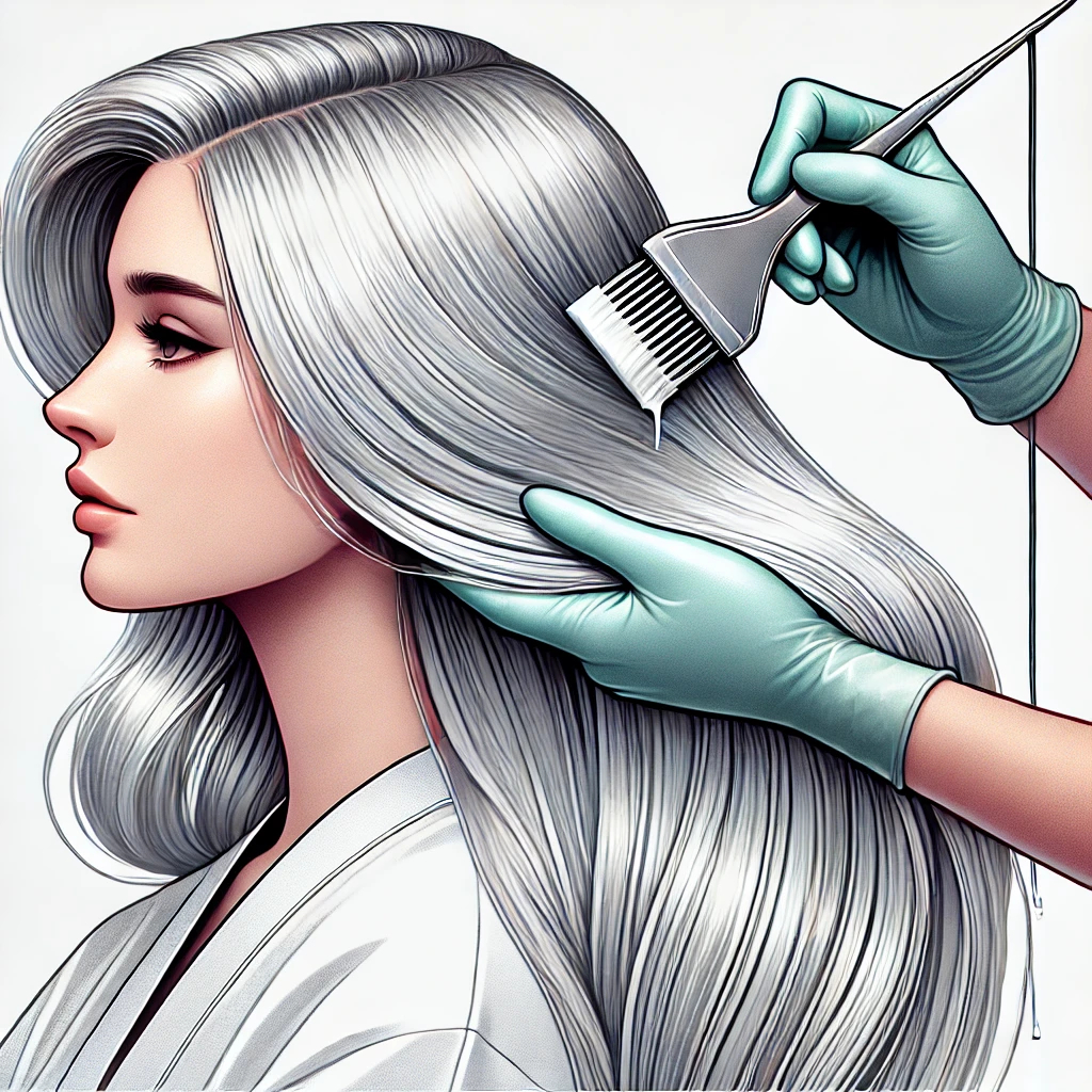 Barvení Platina+střih(dlouhé)/Colouring platinum+cut (long)