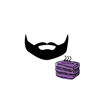 Úprava vousů (hot towel)