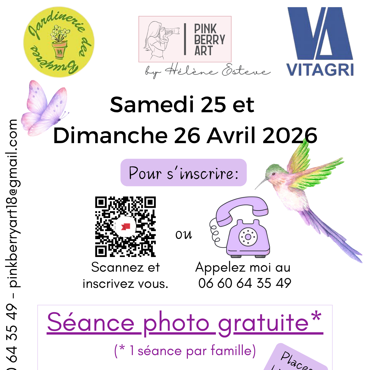 Séance Gratuite + 1 photo offerte 10x15 - Vitagri