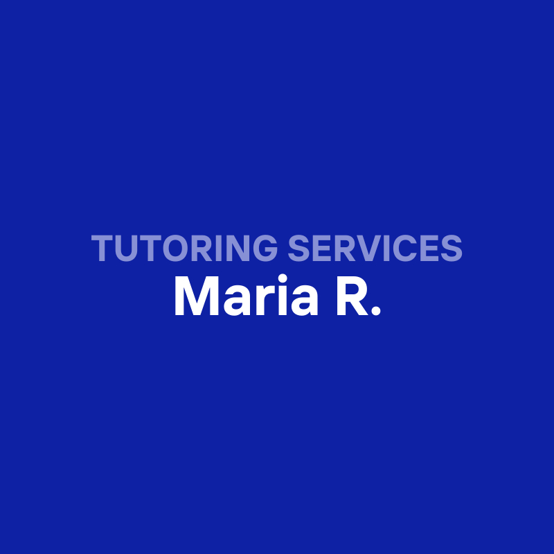 Maria R. (Nursing Coach)