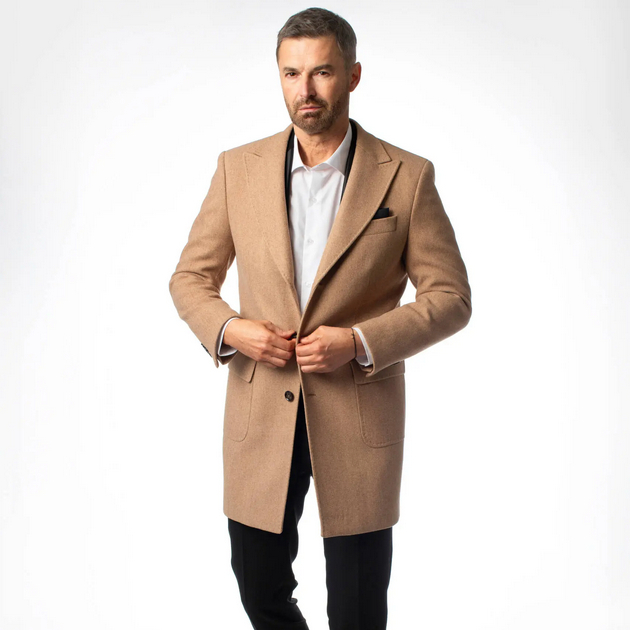 Béžový kabát vlna/kašmír - limitovaná edice