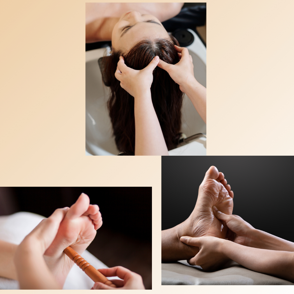 Kombinace: Indická masáž hlavy + Reflexní masáž chodidel 90minut