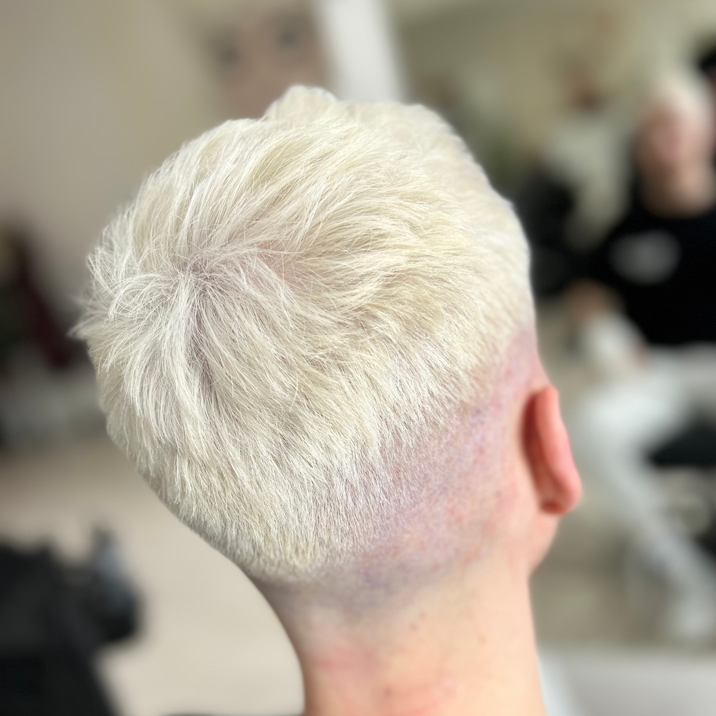 Odbarvení (melír) + pánský střih