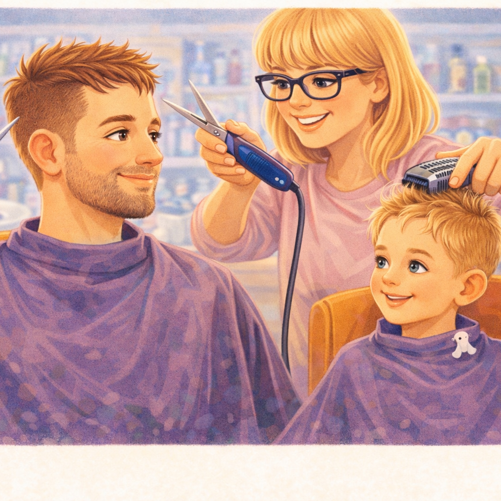Rodinný střih (tatínek + dítě)
