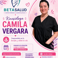 Camila Vergara kinesiologa Integral a Niños y Adultos
