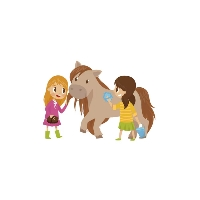 Place N*2 - 1 Enfant - Atelier Soins/Préparation du Poney (Avant